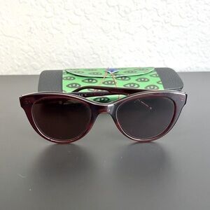 BRAND NEW! Garrett Leight x Clare V Merlot Cat Eye Sunglasses!